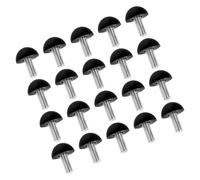 FOMIYES Niveladores para Patas de Muebles Ajustables 20 Piezas M8 X 22 Mm Cabeza Redonda, Tornillos y Caucho, Ideales para Mesas, Sillas y Armarios en Hogar y Oficina