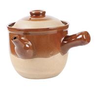 FOMIYES Olla de Barro China Pequeña 3l para Estofado y Medicina Tradicional, Cazuela de Cocina Casera Resistente a Altas Temperaturas, Olla Buen Almacenamiento Térmico para Sopas y Guisos