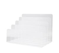 FOMIYES Organizador de Archivos Acrílico Transparente Multifuncional, Estante Porta Libros y Documentos para Escritorio, Expositor de Revistas y Almacenamiento Práctico para Oficina