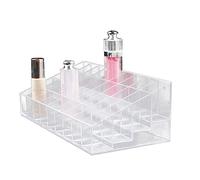 FOMIYES Organizador de Maquillaje y Lápices Labiales Acrílico Transparente 40 Espacios Compacto para Mujer Uso Tocador Expositor Cosméticos Durable
