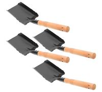 FOMIYES Palas para Cenizas de Chimenea 4 Unidades Mango de Madera, Pala Pequeña Multifunción Resistente al Agua para Hogar y Jardín, Herramienta Ligera para Recoger Carbón y Tierra