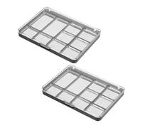 FOMIYES Paleta de Sombras de Ojos Magnética 2 Piezas 10 Ranuras Amplia Capacidad Viaje Tapa Transparente para Maquillaje Profesional