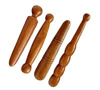 FOMIYES Palos De Masaje De Pies De Madera 4 Piezas Varillas Ergonómicas Para Acupresión y Estimulación, Herramienta Manual Para Aliviar Fatiga y Mejorar Circulación En Hogar y Viaje