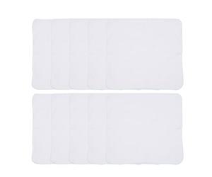 FOMIYES Pañuelos Pequeños de Algodón 100% Doble Capa Azul para Bebés, Toallas de Gasa Desmaquillantes y Toallas de Alimentación, 10 Piezas para Cuidado Facial y Uso Diario