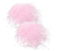 FOMIYES Papel Triturado de Rafia Rosa para Relleno de Cajas, Ligero y Decorativo, 2 Bolsas de 200g Adecuado para Fiestas de Cumpleaños y Festivales