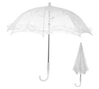 FOMIYES Parasol de Encaje Decorativo para Bodas Escenario y Fotografía Accesorio Elegante y Versátil para Eventos Nupciales Diseño Clásico con Mango Ergonómico