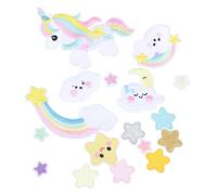 FOMIYES Parche Termoadhesivo de Bordado Unicornio Colorido para Ropa, Accesorios de Tela Resistentes para Bolsos, Jeans y Vestidos