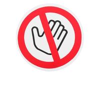 FOMIYES Pegatinas de Señal de Advertencia Autoadhesivas «No Tocar» para Seguridad Industrial 6 Unidades 3 de 30 MM Adhesivo Resistente para Maquinaria Hogares y Escuelas