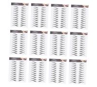 FOMIYES Pegatinas Fáciles de Usar Impermeables para Cejas Efecto Pelo 12 Hojas sin Heridas en Tejido para Principiantes y Novatos