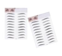 FOMIYES Pegatinas para Cejas 3d Imitación, 2 Unidades, Resistentes al Agua, para Maquillaje Rápido, Mujer y Niña, Adecuadas para Cejas Claras o Dispersas, Uso Duradero y Suave para Piel Sensible