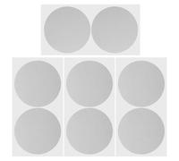 FOMIYES Pegatinas Rasca y Gana Redondas 5 CM 20 Hojas Recubrimiento Metálico Plateado Adhesivo Fuerte para Manualidades Fiestas Sorteos y Revelaciones de Género