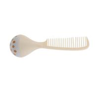 FOMIYES Peine de Vaso Portátil para Mujeres Masajeador de Cabelludo Antiestático Peine de Bolsillo Cuidado del Cabello Desenredante de Viaje Mango Giratorio Color Mellow Beige