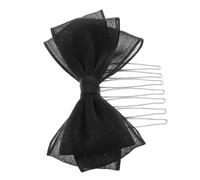 FOMIYES Peineta Cabello de Niña Lazo Negro de Tul Peine Lateral Decorativo Ancho para Cabello Fino Accesorio de Peinado Versátil y Elegante para Niñas Adecuado para Uso Diario y