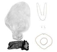 FOMIYES Peluca De Anciana Gris Para Señoras Con Moño Para Disfraz De Señora Mayor Para Fiestas De Halloween y Cosplay De Abuela