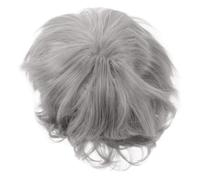 FOMIYES Pelucas Bob Cortas para Mujeres Peluca Personalizada para Ancianas Peluca de Cabello Corto Rizado de Repuesto para La Sra. Claus