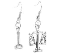 FOMIYES Pendientes Colgantes Abogado de Justicia Aretes de Decorativos Pendientes para Mujer Joyas para Abogados y Estudiantes de Derecho Diseño Elegante para