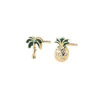 FOMIYES Pendientes De Piña y Asimétricos Joyería De Moda Para Mujer Pendientes Colgantes De Moda Obsequio De Cumpleaños o San Valentín