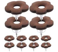 FOMIYES Pendientes de Tachuelas Flores de Madera Naturales, 6 Pares para Mujer, Diseño Sencillo, Diámetro 2.3 Cm, Accesorios de Verano Casual para Niñas y Uso Diario
