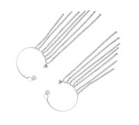 FOMIYES Pendientes Largos con Cadena para Mujer Pendientes Perforar Diseño Elegante con Diamantes Brillantes Accesorios de Moda para Ocasiones Especiales