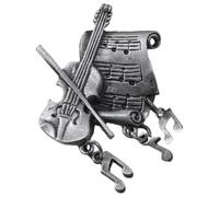 FOMIYES Pin Vintage de Instrumento Musical en Aleación de Zinc Color Plata Diseño Delicado, Pin de Solapa Decorativo Adecuado para Cumpleaños y Navidad