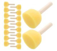 FOMIYES Pinceles de Esponja Redondos de 5 CM para Pintar 40 Unidades con Mango de Madera Pinceles de Espuma Reutilizables para Manualidades Infantiles y Arte Escolar Herramientas para