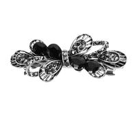FOMIYES Pinza De Pelo De Diamantes De Imitación Decoraciones Accesorios Piratas Mujer Pasadores Accesorios Rave Accesorios Para El Cabello Para La Novia Brillante Collar Black Pedrería
