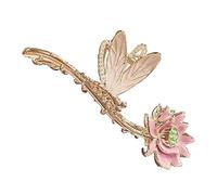FOMIYES Pinzas Cabello Antideslizantes y Prácticas de Aleación Diseño de Flor de Loto Ideales para Fiestas y Celebraciones Femeninas