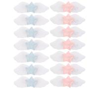 FOMIYES Pinzas Cabello Diseño de Estrella y Alas 30 Piezas 15 Rosas 15 Azules Accesorios Cabello Elegantes para Niñas y Mujeres Clips Livianos para Fiestas Bodas y Recitales