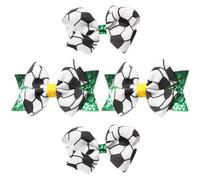 FOMIYES Pinzas Cabello Lazo De Fútbol 4 Piezas Tamaño Único Diseño Deportivo Brillante Niñas Animadoras Accesorio Para Partido Cumpleaños