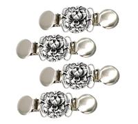 FOMIYES Pinzas para Ropa de Mujer Vintage Juego de 4 Clips para Chales y Cárdigans Antideslizantes Broches para Bufandas y Suéteres Accesorios de Moda Retro para Invierno