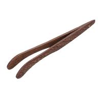 FOMIYES Pinzas para Té de Madera de Pollo Asa, Mini Pinzas para Comida, Accesorio para Ceremonia del Té, Punta Curva, Diseño Ranurado para Mejor Control, Uso Seguro en Hogares