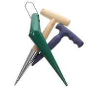 FOMIYES Plantador Manual de Madera Mango Ergonómico Plantador de Bulbos de Acero Inoxidable Adecuado para Siembra Trasplante y Fertilización en Jardinería