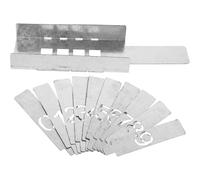 FOMIYES Plantilla de Números Huecos de Hierro 2 Cm 4 Ranuras Ajustables para Pintar Aerosol, Plantilla Metálica Reutilizable para Buzones, Manualidades y Señalización Exterior