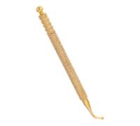 FOMIYES Pluma de Cobre Dorada para Masaje del Punto Auricular Punta Curva, Estimulador Indoloro para Terapia en Hombro y Pie Lugar