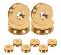 FOMIYES Polea Motriz para Grabadora de Cintas, Polea Registradora de Plástico Dorado, V-Groove, 10 Piezas, para Motor Drive Wheel, Reemplazo y Reparación