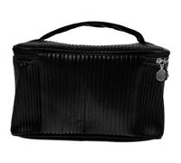 FOMIYES Portable Makeup Bag For Travel PU Leather Organizer with Large Capacity Multifunctional Cosmetic Case For Toiletries and Accessories For Women The Go