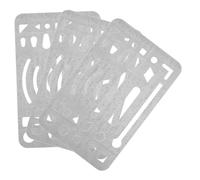 FOMIYES Protector de Borrado de Acero Inoxidable Portátil 3 Piezas para Dibujo Técnico y Diseño Herramienta de Dibujo y Borrado para Ingeniería y Arte