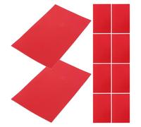 FOMIYES Protectores de Suela para Tacones Altos de Silicona Roja 10 Piezas 130x80mm Antideslizantes, Resistentes al Desgaste, Reducción de Ruido, Recortables para Zapatos de Mujer Uso
