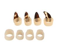 FOMIYES Protectores de Uñas de Silicona para Guzheng Ajustables, Tamaño Mediano para 8-16 Años, 8 Unidades Color Piel para Práctica Musical, Accesorios Esenciales para Tocar Guzheng