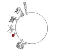 FOMIYES Pulsera Con Temática De Fuego Regalos Para Papá Pulsera Con Dijes De Bombero Joyas Familiares De Bomberos Brazalete Con Dijes De