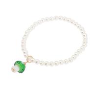 FOMIYES Pulsera de perlas encanto Rosario boda comunión paseo pulseras de perlas de novia pulseras de cuentas para mujer pulseras de perlas para mujer perla (plástico) Verde
