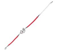 FOMIYES Pulsera Roja Trenzada del Zodiaco Dije de Dragón y Gemas de Imitación Rosas, Ajustable para Mujer, Pulsera de Hilo Rojo para Buena Suerte en Año, Joyería Decorativa