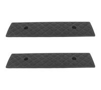 FOMIYES Rampas para Sillas de Ruedas de Goma Negras para Entradas de Vehículos Función de Calmado de Tráfico y Diseño Conveniente para Bordillos y Pendientes, Pack de 2 Piezas