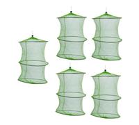 FOMIYES Red para Trampas de Pesca Telescópica Verde Jaula de Pesca Portátil 5 Piezas Red de Retención para Camarones y Cangrejos