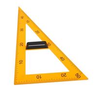 FOMIYES Regla Triangular Magnética de 40 Cm Color Amarillo, Herramienta Didáctica para Dibujo y Enseñanza Escolar, Material Plástico Resistente con Mango Desmontable para Pizarra y Aula