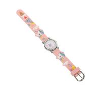 FOMIYES Reloj Analógico Correa de Plástico Rosa y Pantalla Clara Diseño Adorable de Unicornio Ligero y Práctico para Niña para Niños Pequeños