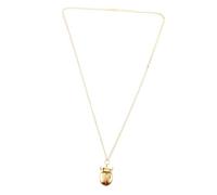 FOMIYES Reloj De Bolsillo Retro con Cadena Dorada, Pequeño Reloj Vintage De Cuarzo para Hombre y Mujer, Diseño Escarabajo Antiguo, Accesorio Portátil para Estudiantes y Uso Diario