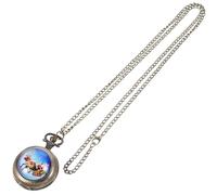 FOMIYES Reloj de Bolsillo Retro Temática Navideña Colgante Cadena Diseño Vintage Antiguo Durable y Portátil Accesorio Decorativo Unisex para Navidad y Uso Diario