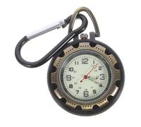 FOMIYES Reloj Hebilla de Mosquetón Luminoso para Montañismo Clip para Mochila Resistente al Agua Disco Redondo para Actividades al Aire