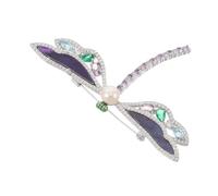 FOMIYES Rhinestone Dragonfly Brooch Pin Crystal Animal Lapel Badge For Women Lightweight Clothes Brooch For Sweaters Dresses Cardigans Elegant Breastpin Accessory